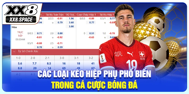 Các loại kèo hiệp phụ phổ biến trong cá cược bóng đá